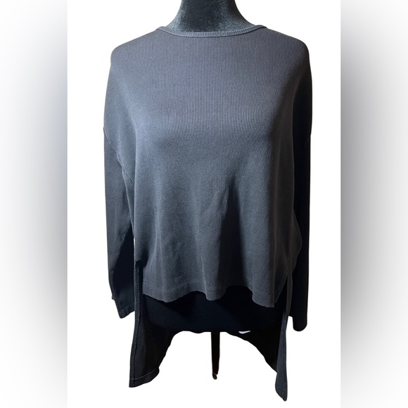 Jay Basics Tops - NWT JAY BASICS High Low Ribbed Conor Top 3/4 Tee Shirt Stretch Sz Large $48